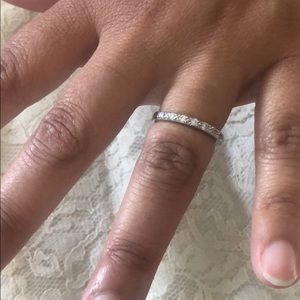 Sterling Silver CZ Band Ring